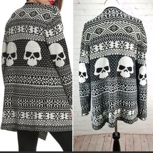 Iron Fist Holiday Skull Cardigan